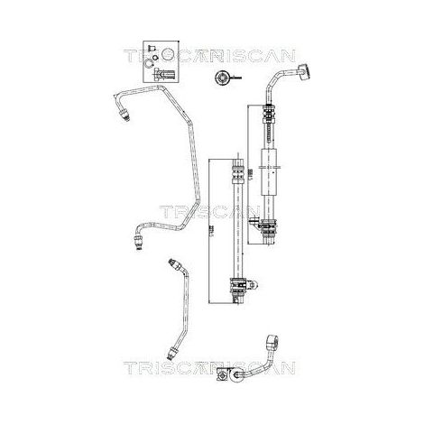 Tuyau hydraulique, direction TRISCAN 8516 43001 HYUNDAI 57510-17000