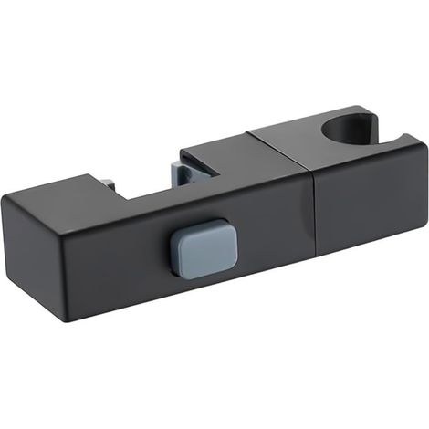 Support de pommeau de douche rectangulaire en ABS avec support rotatif réglable pour pulvérisateur - Support carré pour barre de douche de 30 x 18 mm (noir) (1/5)