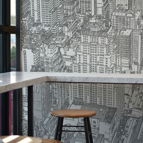 Papier peint panoramique New-York New-Yorker, Gris 150 x 250cm (1/5)