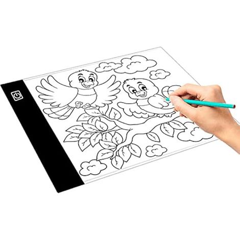 Table Lumineuse De Traçage A5, Tablette De Dessin Ultra Fine, Tableau De Copie LED, Luminosité Réglable, Peinture Au Diamant Avec Câble USB, Pochoir D'artiste, Tatouage Pour Désherbage, Dessin D'anima (1/5)