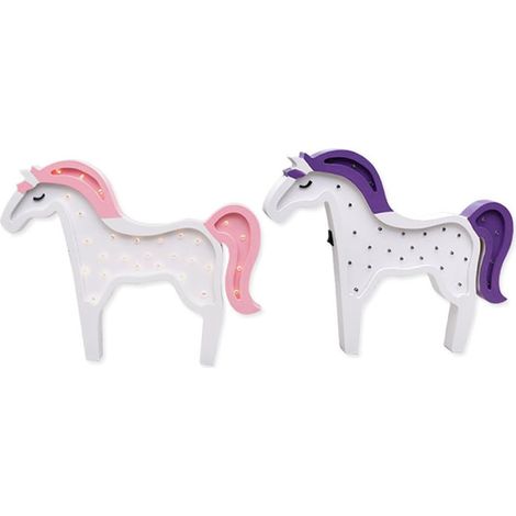 Décoration Murale LED Licorne Rose sans Piles Veilleuse (1/5)