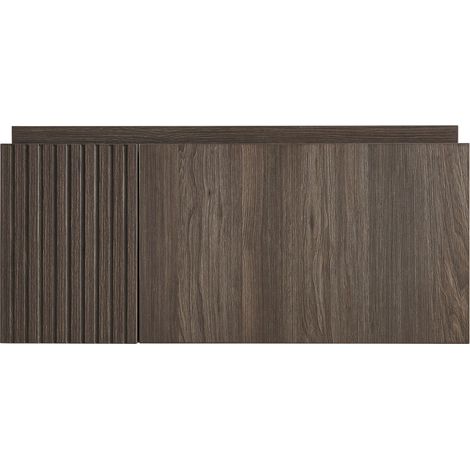 Meuble de salle de bain mural de 76 cm, en contreplaqué, pré-assemblé, sans lavabo, robinetterie ni bonde, coloris bois espresso (1/5)