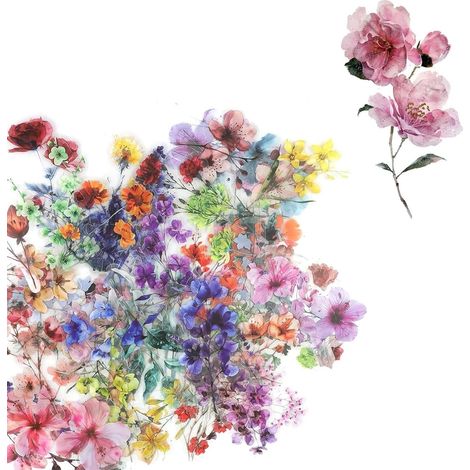 Set de 200 Autocollants Fleurs Vintage – Stickers Floraux (1/5)