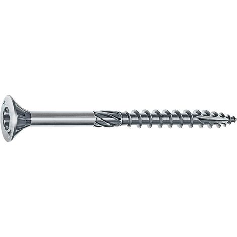 Rocket – Vis de pression 6 x 120 mm – Acier bichromaté lubrifié – Double cône anti-fendage – Vissage précis pour bois dur