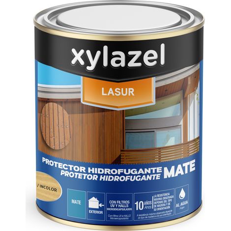 XYLAZEL protector hidrofugante mate 2.5l blanco , Protector hidrofugante mate Lasur Xylazel Acrílico hidrófugo al agua de poro abierto Crea una capa protectora con efecto h