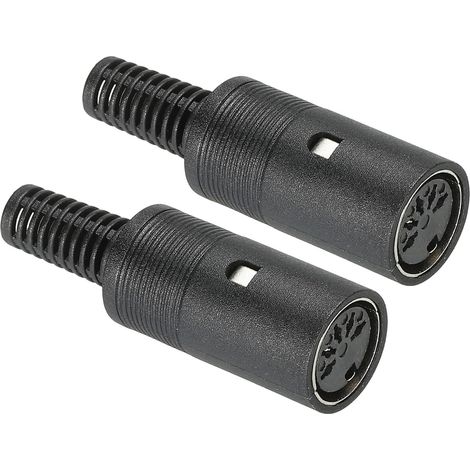 S-Vidéo DIN Femelle Prise 5 Broche Signal Transmission pour TV, Lecteur DVD Paquet de 2 (1/4)