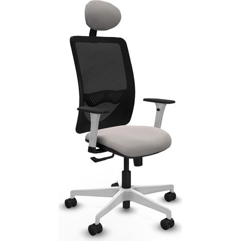 Silla de oficina piqueras y crespo ergonómica negro tela mesh (1/2)