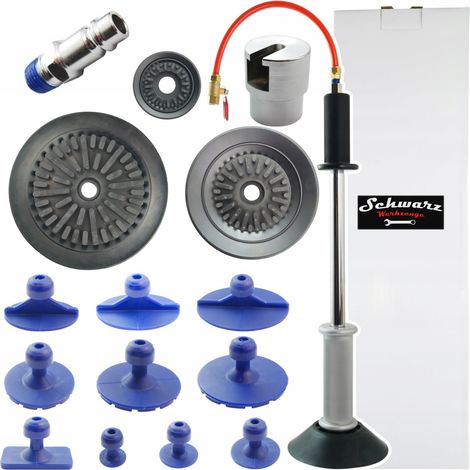 Punzonatrice pneumatica per lamiera per carrozzeria PDR, 3 teste, 10 adattatori (1/5)