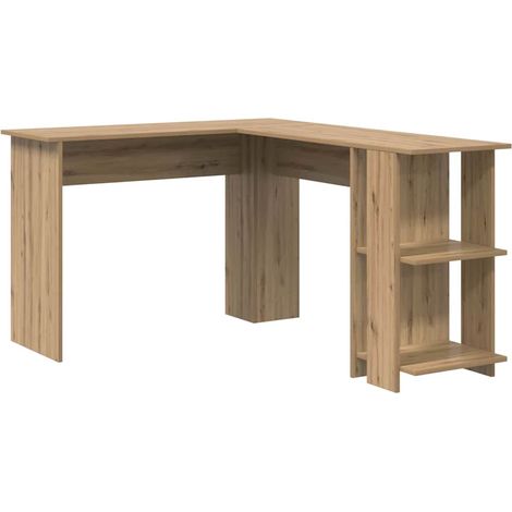 Maison Exclusive - Eck-Schreibtisch mit Regal Artisan-Eiche 140 x