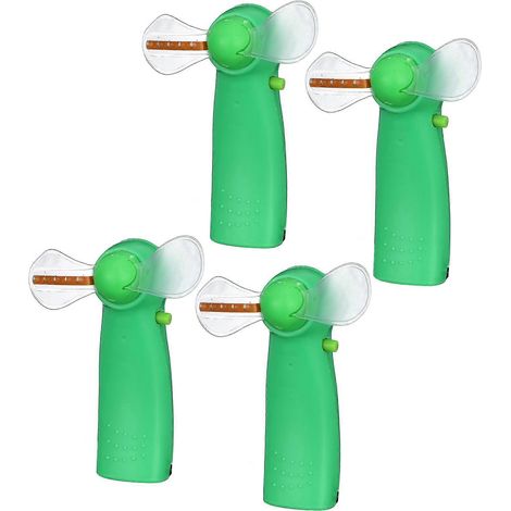 Lot de 4 mini ventilateurs de table/de bureau LED colorés et lumineux (sans piles, couleur aléatoire) (1/4)