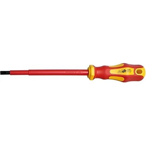 Tournevis VDE Fente 6,5 mm - Lame 150 mm - Isolation Sécurisée, Acier, 1000 V - D-Work (1/5)