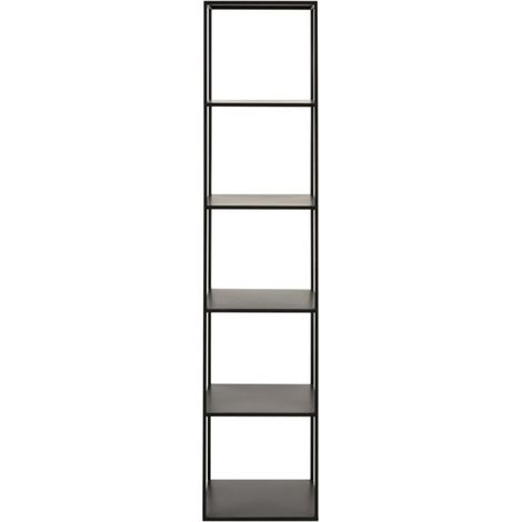 Étagère 6 Niveaux en Métal "Lovra" 180cm Noir (1/3)