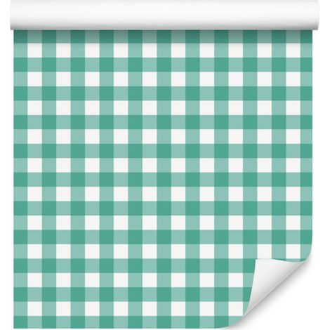 Carta da parati in tessuto con motivo mare e menta per soggiorno e camera da letto, 50x1000 cm (1/5)