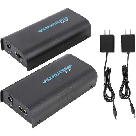 Extenseur Ethernet HD sur Cat5 Cat6 unique, 200M, 1080P, kit émetteur-récepteur HDMI, interface multimédia haute définition (1/5)