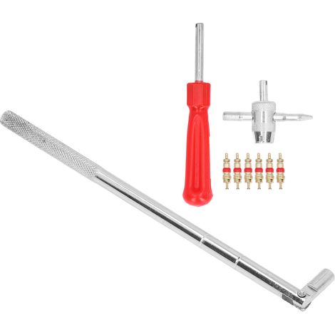 Extracteur et Pousse Valve pour Pneus - Kit Réparation Voiture, Moto, Vélo (1/5)