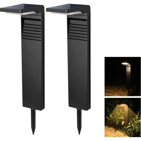 [NEUWERTIG]  Solarleuchten für den Außenbereich [2 STÜCK] 30 LED Solarstrahler für den Außenbereich, wasserdicht IP64, Solarflutlicht mit 2 Bodenbeleuchtungsmodi für Garten, Hof, Auffahrt, Weg