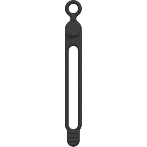 Serre-cables en silicone noir 106 mm 1 serre-cables élastique flexible et réutilisable pour la gestion et la fixation des cables (1/4)