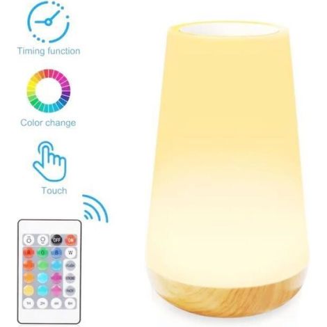 Veilleuse Enfant,Veilleuse Bébé, Veilleuse LED,Lampe de Chevet avec Fonction Mémoire et Fonction de Variation Tactile,Cadeau (1/4)