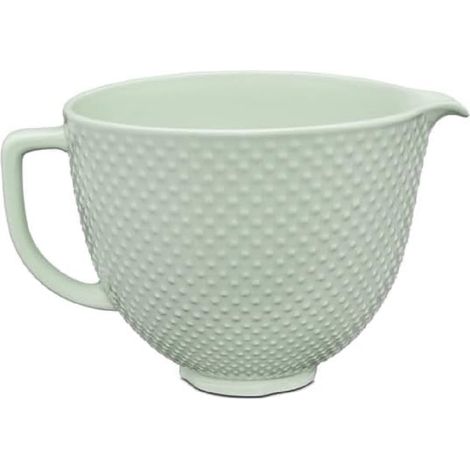 KitchenAid Ciotola in Ceramica 4.7L, Smalto Strutturato Dew Drop, Adatta a Forno, Microonde e Freezer, Compatibile con Impastatrici Tilt-Head 4.3L e 4.7L