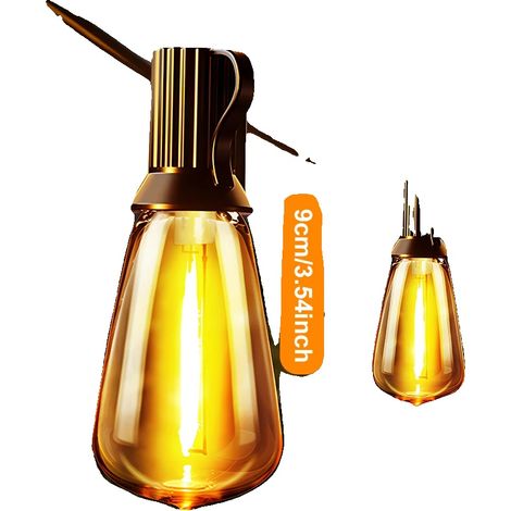 Guirnalda de luces LED solares, 8 modos de iluminación, control remoto, 15,5 m, 40 bombillas (1/2)