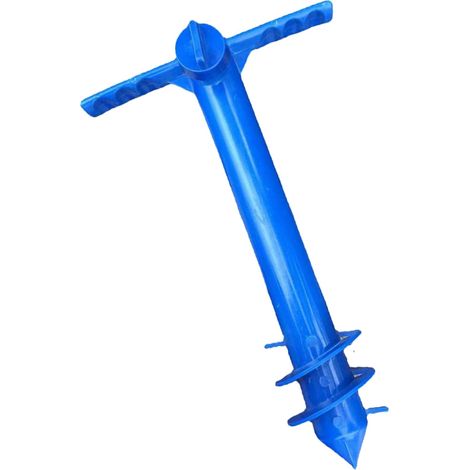 Support de Parasol de Plage Base à Piquer en Plastique, Bleu (1/5)