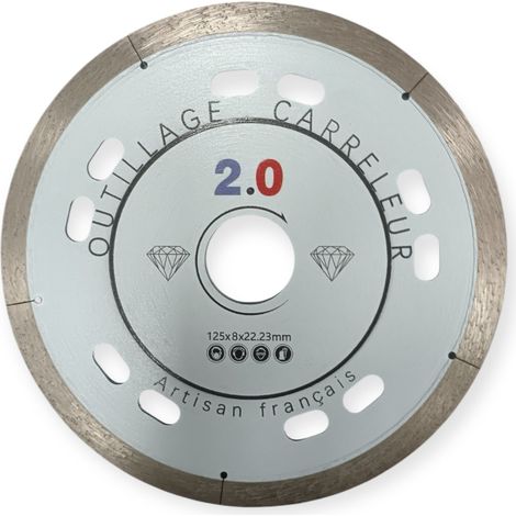 Disque Diamant 125 mm Kaizen  Coupe Ultra-Fine Carrelage, Grès Cérame, Marbre, Granit Outillage Carreleur 2.0