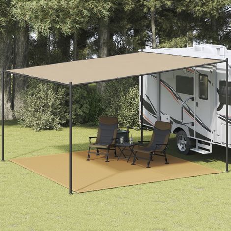 vidaXL Tent Carpet Sand 400x400 cm HDPE