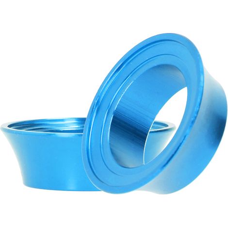 Lot de 2 rondelles coniques en alliage d'aluminium CNC de 15 mm pour fourche avant de vélo, entretoises de potence coniques, bleu (1/5)