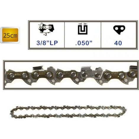 CATENA DI RICAMBIO PER BARRA MOTOSEGA DA 25 CM 40 MAGLIE LAMA MOTOSEGHE 25CC