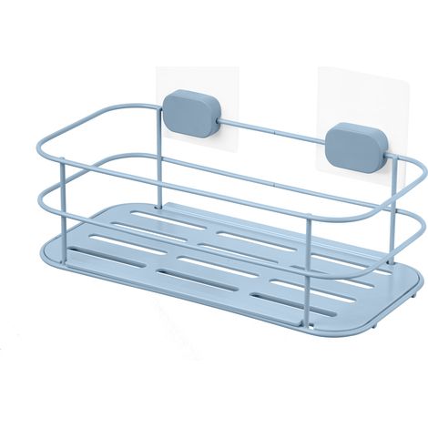 Étagère murale auto-adhésive bleue - COMPACTOR - 30 x 15.8 x H.16 CM - Bleu pastel (1/5)