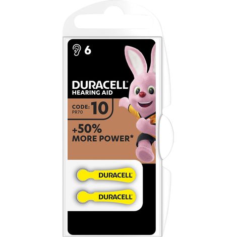 PILA PER APPARECCHI ACUSTICI 'DA 230/10' Pz 6 - 1,4 V  - DURACELL
