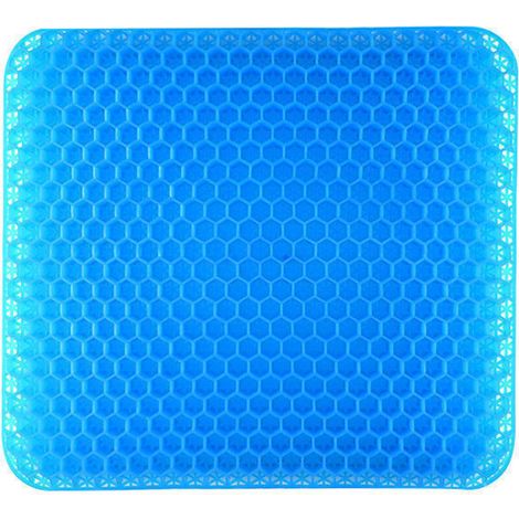 Coussins de siège en gel rafraîchissant avec coussinets en nid d'abeille pour une assise longue et confortable dans la voiture et le bureau(30X25X2.4cm)