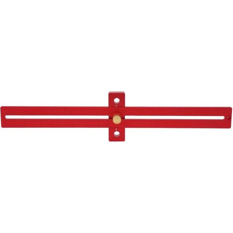 Scribe's Ruler, Woodworking Scribe's Ruler, T-Type Aluminum Alloy Measuring Tool, 0-370 mm, Red