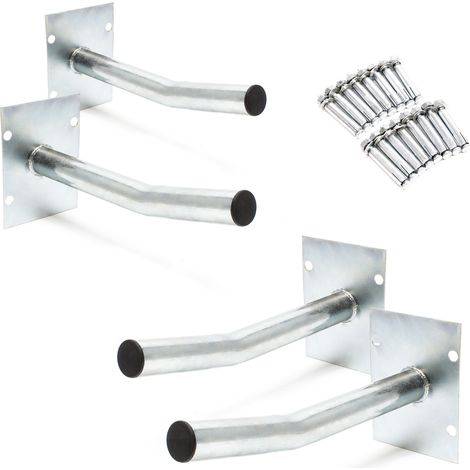 Wiltec – Support mural pour pneus 4 roues – Acier galvanisé résistant à la corrosion – Charge max 50 kg – Longueur 35 cm – Matériel de montage inclus (1/5)