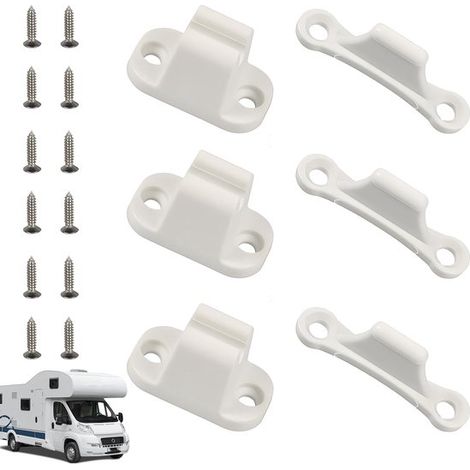 Fermaporta per auto in tre pezzi, fermaporta a forma di T, fermaporta per camper da esterno, accessori per camper (bianco) (1/5)
