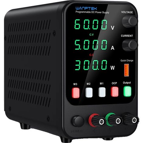 Alimentation DC Wanptek, Tension Ajustable 30V - 62V, Sortie Haute Courant 5A - 10A (1/2)