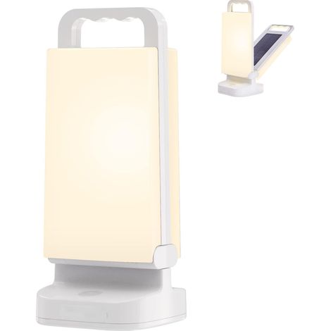 Lampe Solaire Camping Rechargeable, Lanterne Camping Réglable Luminosité Portable, Batterie Externe de Secours 4400mAh, Eclairage Camping LED Etanche (1/5)