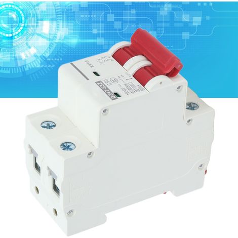 DZ47-63Z C50 2P Miniatur-Leistungsschalter für Solar-Photovoltaikanlagen, Miniatur-Gleichstrom-Leistungsschalter, 50 A, DIN-Schienenmontage, Niederspannung DC 1000 V, Abschaltvermögen von 6000 A. (1/5)