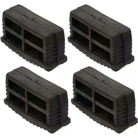 Lot de 4 patins stabilisateurs d'échelle, 60 x 22 mm, en caoutchouc antidérapant, pour pieds d'échelle pliants