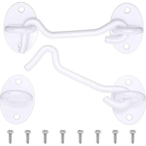 2 PCS Crochet de Cabine Porte Exterieur en Acier Inoxydable Targette de Porte Pour Fenêtre (1/5)