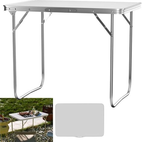 Table pliante, table de camping portable et légère, table de support renforcée, universelle intérieure et extérieure, table pliable en aluminium avec poignée, adaptée aux mariages, garden-parties, piq