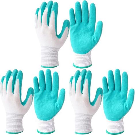 Guantes de jardinería (pares): resistentes a pinchazos, antideslizantes y duraderos. Guantes de goma transpirables para trabajos de jardinería. Guantes de trabajo transpirables para jardinería. (1/5)
