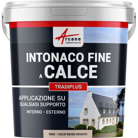 Intonaco a base di calce per decorazione interna ed esterna - TRADIPLUS - 15 kg (fino a 14 m²) Calvi Beige Rosé - ARCANE INDUSTRIES (1/5)