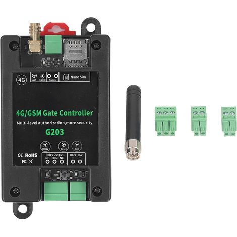 Ouvre-Porte G203 GSM, Télécommande D'accès à la Porte de Garage 3G 4G, Prise en Charge de la Réinitialisation du Redémarrage à Distance, Commutateur à Distance 4G GSM (1/5)