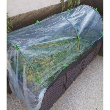 Serre de Jardin 50x200cm, Mini Serre Imperméable et Antigel pour Plantes, Abri de Protection Horticole avec Étagères, Serre d'Extérieur pour Balcon et Terrasse (1/3)