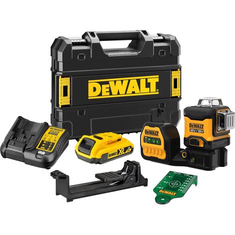 Niveau laser multiligne 3 x 360° XR 12V / 18V - faisceau vert - 1 batterie 18V 2Ah (1/5)