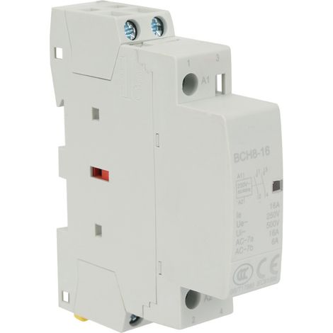 Contacteur secteur domestique sur rail DIN 2P 16A 220V/230V 1NO 1NC 50/60HZ (1/5)
