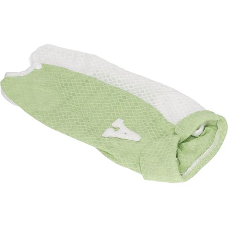 Sommer-Hundeunterhemd für Welpen, dünn, atmungsaktiv, mit verstellbarem Verschluss, Bauchschutz, Haustierkleidung, Grün, Größe M (1/5)