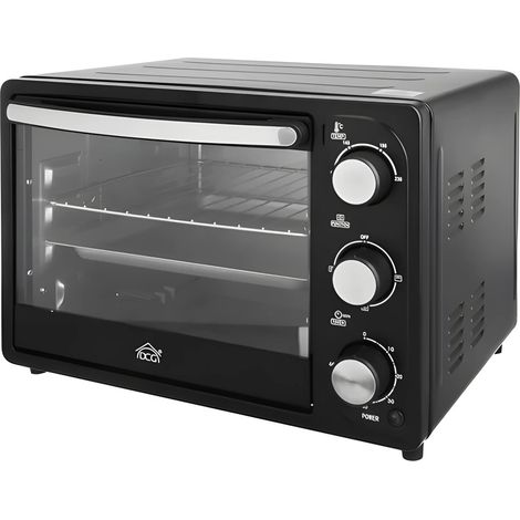 Forno Elettrico Ventilato con Timer Nero 1280 Watt Capacità 20 Litri