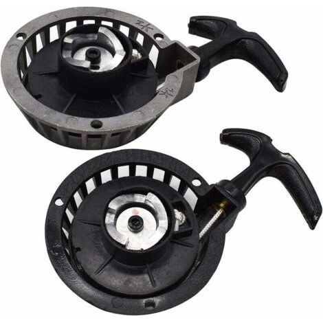 Démarreur Facile à Tirer,Tianer 2 Pièces Mini Démarreur à Traction en Alliage Démarrage Rappel Tirez Démarrer Lanceur de Recul Facile Tirer pour 2 Temps 49CC Pocket Bike Minimoto ATV Quad Scoot (1/5)